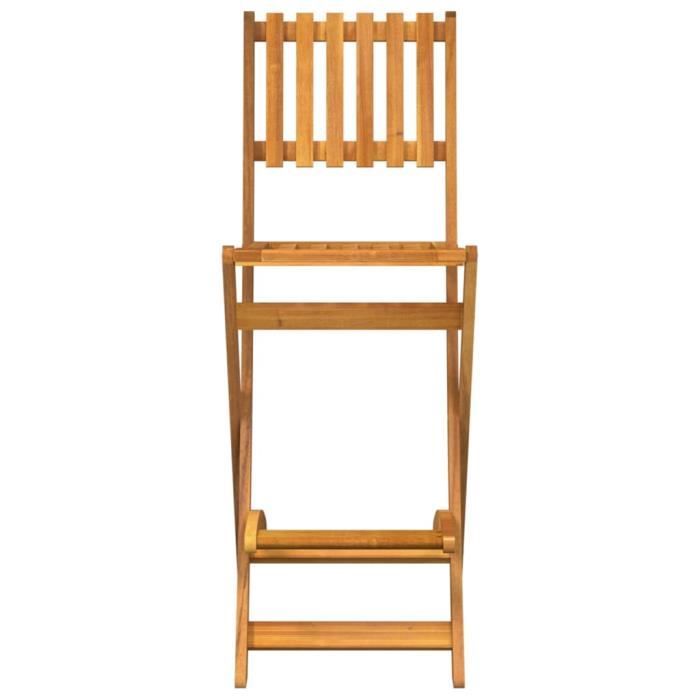 Tabourets de bar pliants - BIGBEN - Bois dacacia massif - Finition à lhuile - Lot de 2 - Extérieur Tabourets de bar pliants - BIGBEN - Bois dacacia massif - Finition à lhuile - Lot de 2 - Extérieur