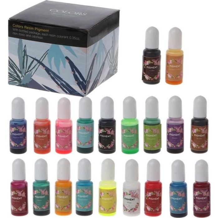 Colorant Resine Epoxy Vvhippo Poudre De Ica 24 Couleurs × 10g ,colorant