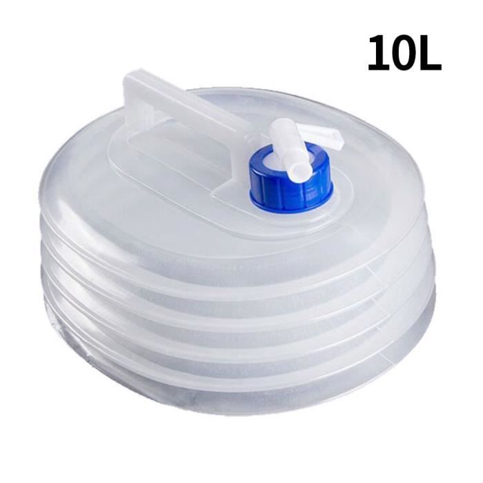 Sac à Eau Pliable Uxcell 5L - Cruche De Rangement Plastique Transparent, Camping, Neuf