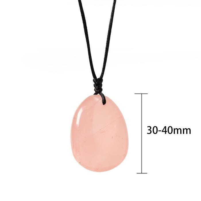 Pendentif Quartz Rose Goutte En Argent Sterling - Pierre Naturelle Semi-Précieuse PK1