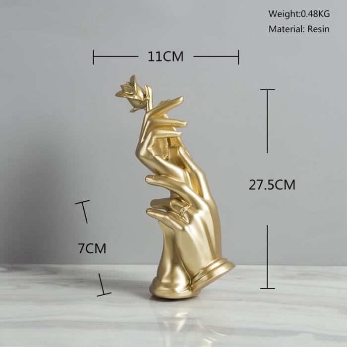 Sculpture couple doré en résine élégante pour votre intérieur