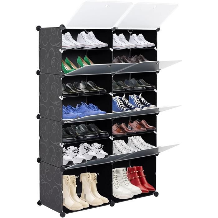 NORCKS Armoire à Chaussure Portable Meuble Chaussures Grande Capacité