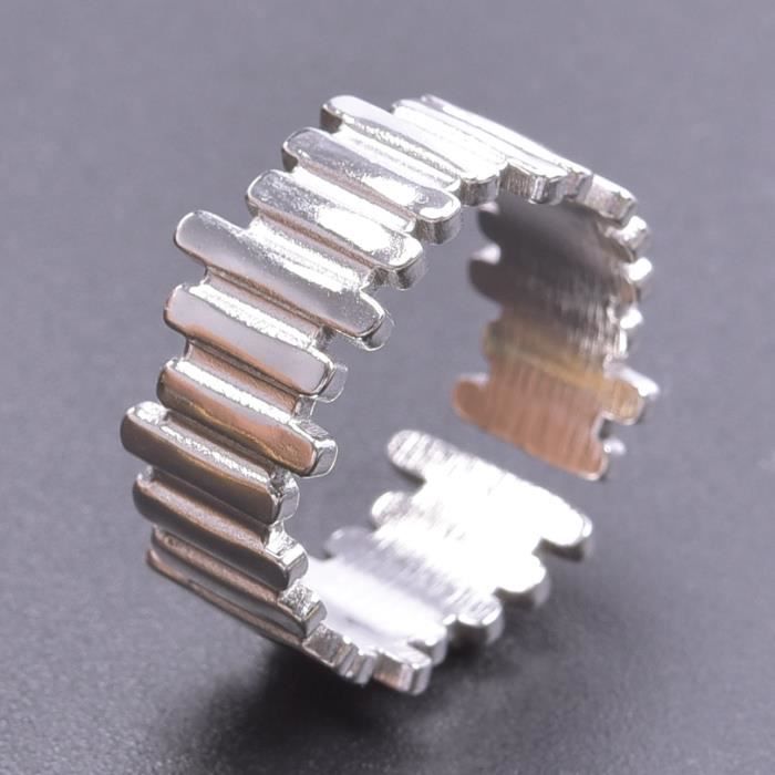 Idée Cadeau : Bague Réglable Acier. Pampilles Acier 10mm Et