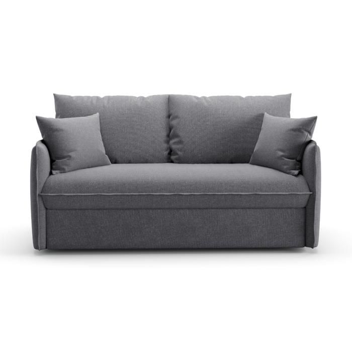 CALICOSY - Canapé 3 places convertible avec ouverture express en tissu L185 cm - MIRA - Gris CALICOSY - Canapé 3 places convertible avec ouverture express en tissu L185 cm - MIRA - Gris