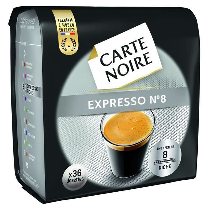 LOT DE 5 - CARTE NOIRE : Expresso - Dosettes de café Intensité 8 36 dosettes