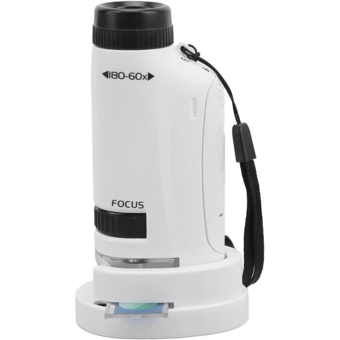 Mini Microscope De Poche, 2211 Petit Microscope À Poignée Ronde Portable 60X À 120X Mini