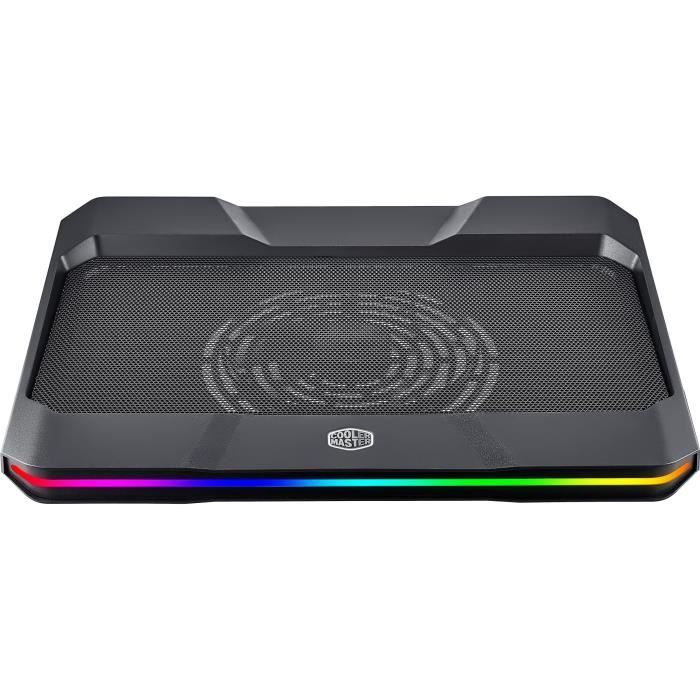 COOLER MASTER Notepal X150 Spectrum - Support ventilé pour ordinateur portable jusqu’à 17'' - RGB - HUB USB (MNX-SWXB-10NFA-R1)