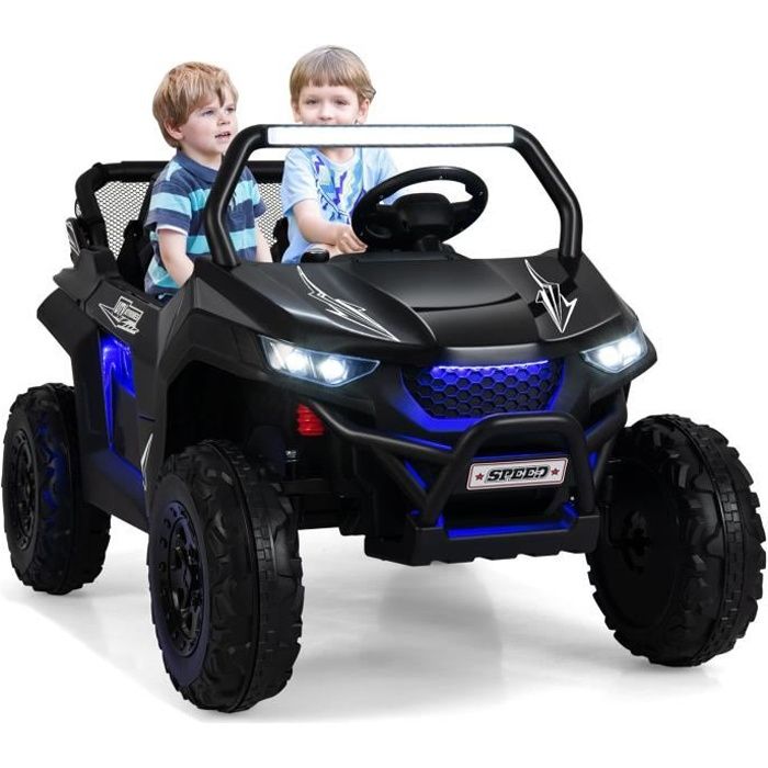 COSTWAY Voiture Electrique Enfant 12V/7Ah, 2-4 km/h, 2 Place, Télécommande  2,4G pour 3-8 Ans, MP3, USB, Radio, Lumineux, Klaxon Noir - Cdiscount Jeux  - Jouets