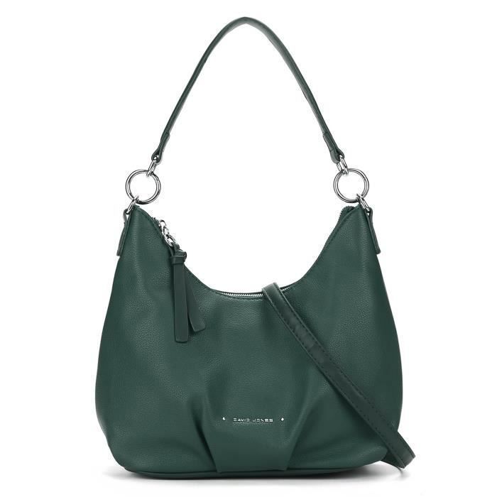 Sac Porté Epaule - David Jones - Petit Sac à Main Bandoulière Hobo Cuir PU Femme Mode - Vert Sac Porté Epaule - David Jones - Petit Sac à Main Bandoulière Hobo Cuir PU Femme Mode - Vert