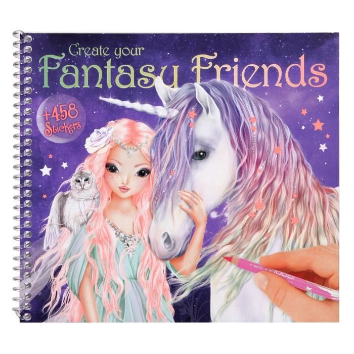 Depesche TOPModel Fantasy 10727 Livre de coloriage avec lumière et son au  design Iceprincess, livre à colorier avec autocollants à décorer, env. 21 x  26 x 2 cm : : Jeux et Jouets