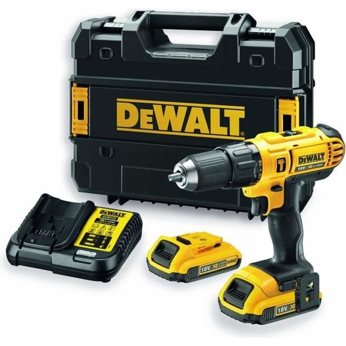 Perceuse à percussion sans fil DEWALT DCD776D2 QW Batterie 2 Ah Bois 18 V