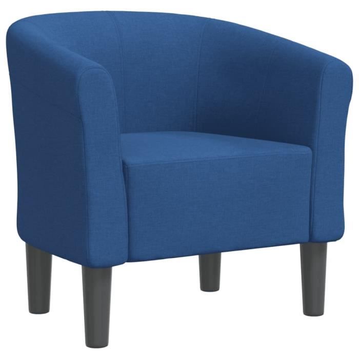 drfeify fauteuil cabriolet bleu tissu 106976