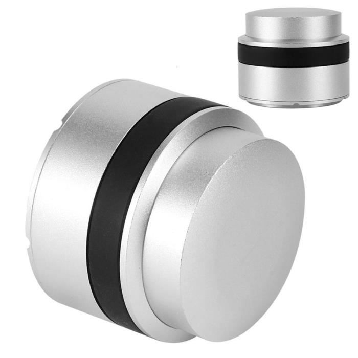 Tamper Café 50mm - Fond Plat Acier Inoxydable - Manche En Bois Détachable - Pour Expresso Maison