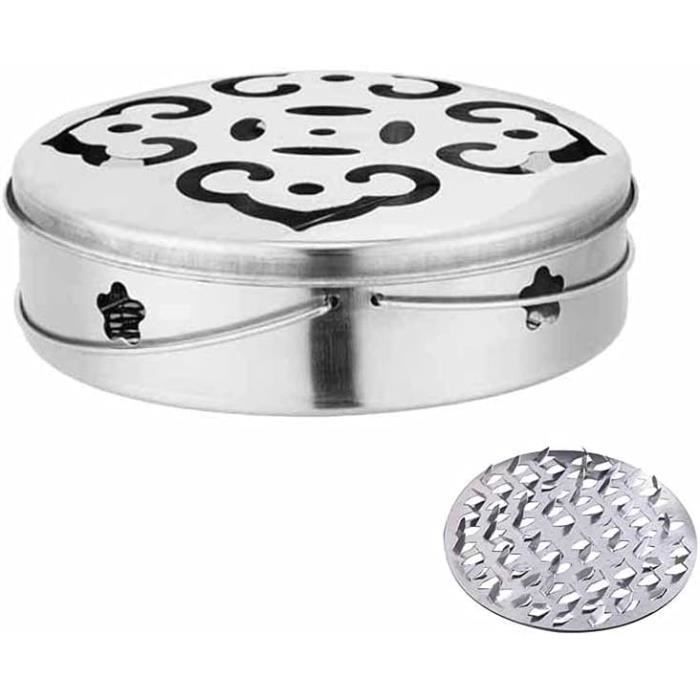 4 Supports Pour Spirales Anti-moustiques En Acier Inoxydable - Ignifuges, Avec Couvercle, Pour Jardin, Camping, Terrasse