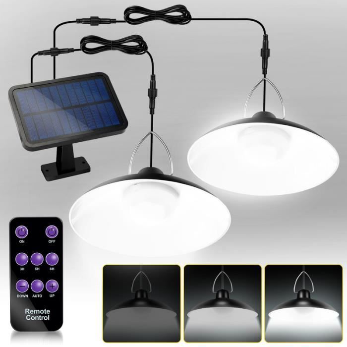 LED Lampe Solaire Lago (Moderne) En Blanc (à 3 Lampes