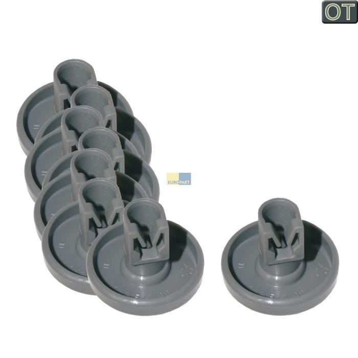 Kit d'accessoires Electrolux 50286965004 Roulettes panier inférieur Compatible avec plusieurs marques - vue 3