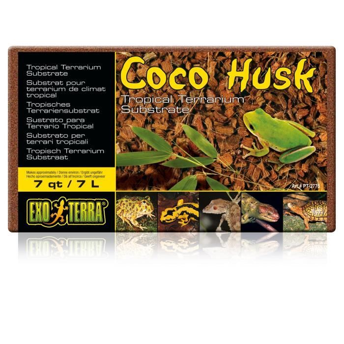 EXO TERRA Coque de noix de coco, 500 g - Pour reptile ou amphibien