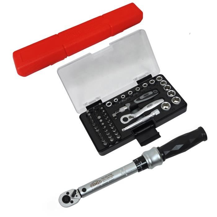 Kit Outils Réparation Vélo + Clé Dynamométrique 1/4 (10-50 Nm, Neuf)