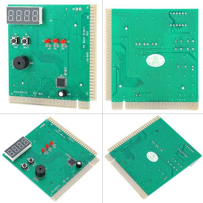 thumbnail image 2 of PC Diagnostic Card - 4-Digit Motherboard POST Tester For PCI & ISA Slots 2 of 12