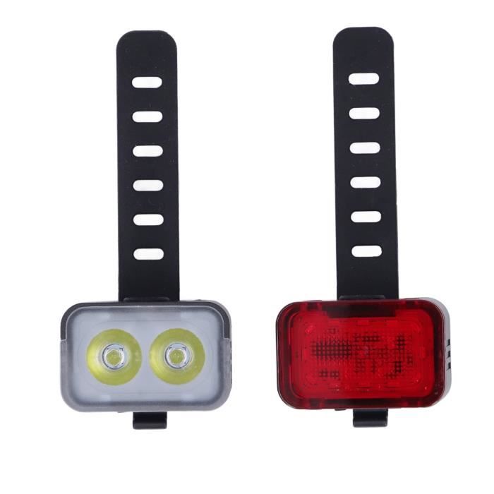 Kit éclairage Vélo Sunlite Krystal - Phare + Feu Arrière USB - LED - Noir