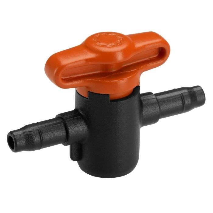Robinet d’arrêt GARDENA Micro Drip System 4 6 mm – Pour la régulation ou ’arrêt sur chaque tuyau – Contenu 2 pièces 13217 26