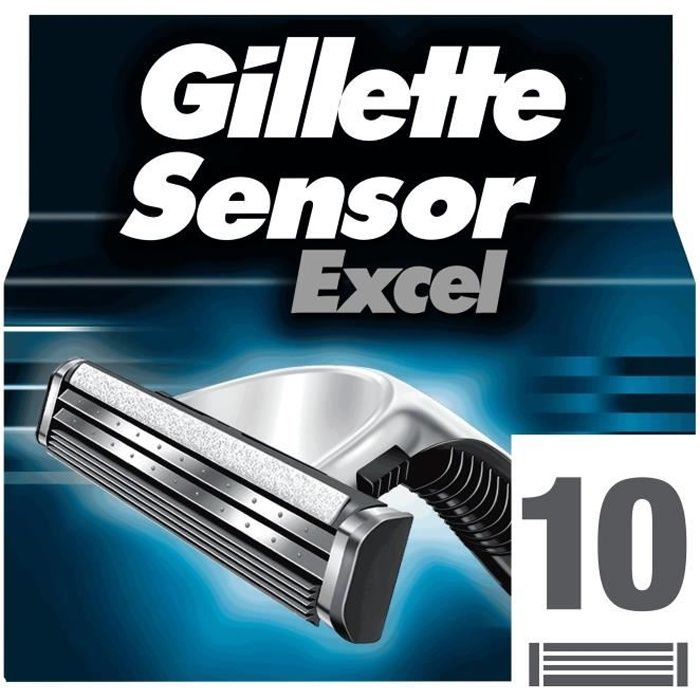 GILLETTE Lames de rasoir Sensor Excel x 10
