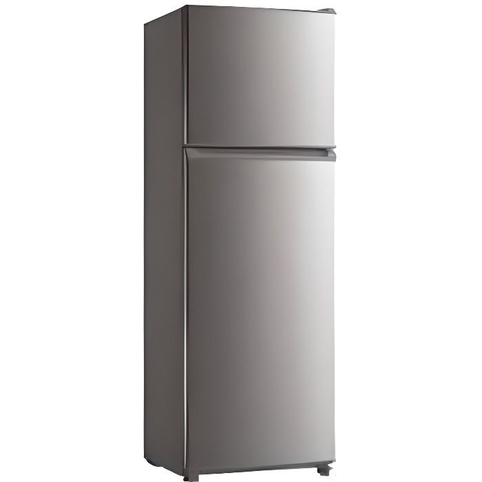 Réfrigérateur 2 portes GLEM GRF294IX - Congélateur haut - 294L - Gris