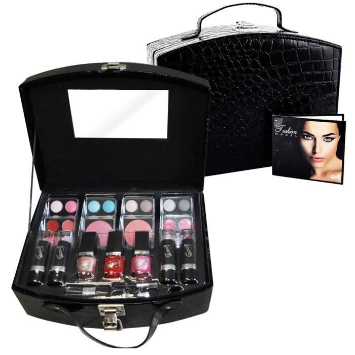 Coffret maquillage Mallette en aluminium rouge à lèvres, gloss, fard à  paupières, mascara, blush, crayon à lèvres, pinceau, 56 pièce - Cdiscount  Au quotidien