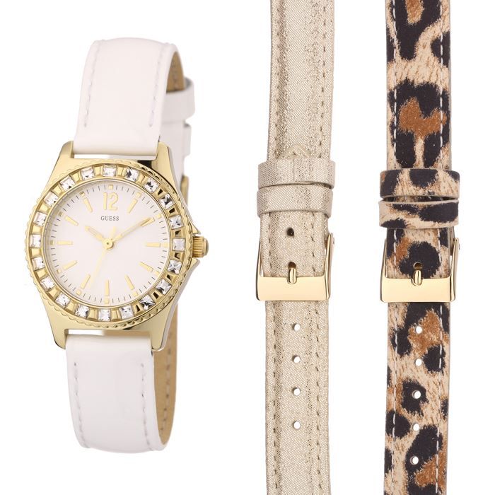 GUESS Montre Femme W13103L1 Blanc, Doré, - Achat/vente montre 