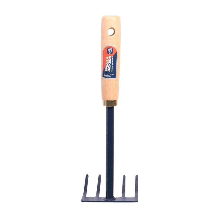 Râteau à fleurs - SPEAR & JACKSON - Manche en bois - Tête en acier 5 dents - Outil de jardinage mixt