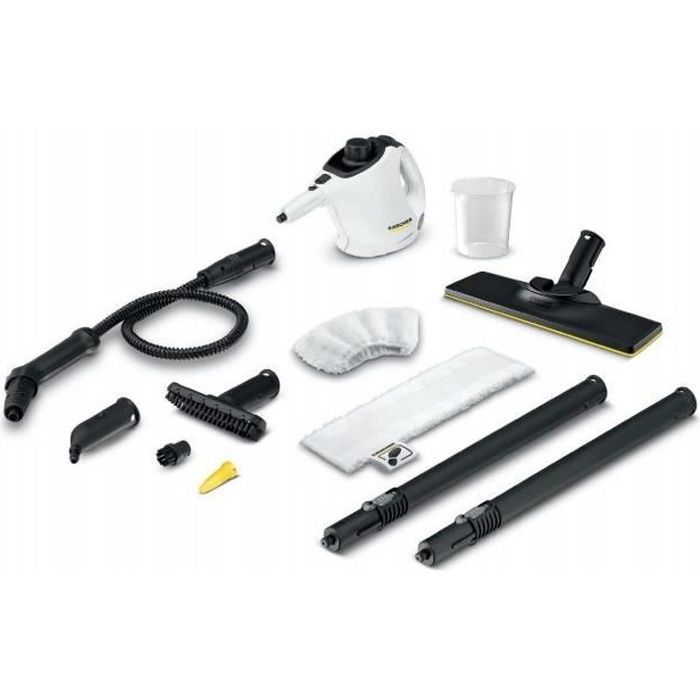 Nettoyeur vapeur portable - KARCHER - SC 1 EasyFix Premium - 1200 W - 3 bar - Noir, Blanc