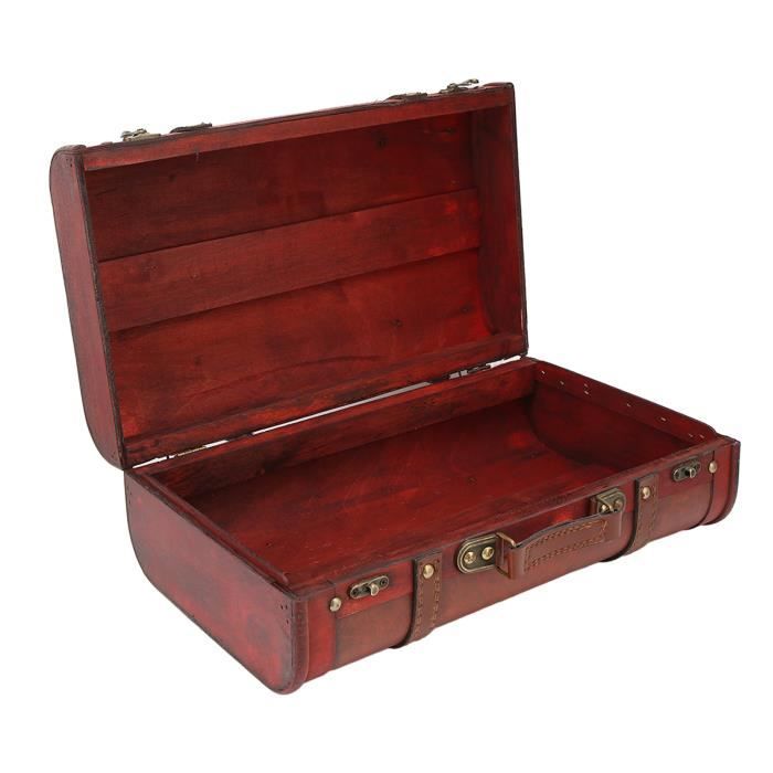 Coffre de Rangement - marron - 76cm - PVC - Intérieur - Salon