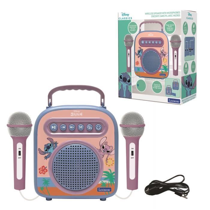 Enceinte Bluetooth Lexibook BTC050D – 2 Micros Inclus, Changement de Voix Magique
