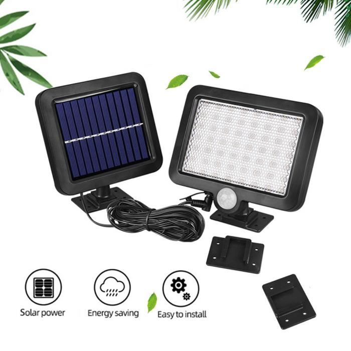 Lampe murale à induction solaire 56LED séparée Lampe de garage intérieure et extérieure séparée Lampe murale à induction solaire 56LED séparée Lampe de garage intérieure et extérieure séparée