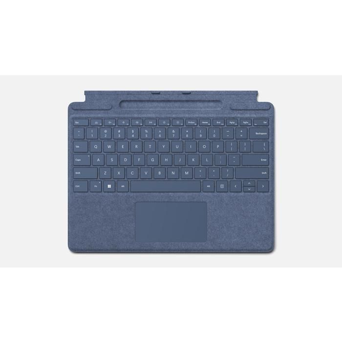 Microsoft Clavier sans fil Signature pour Surface Pro X 8 et 9 Bleu Sapphire - 0196388082759