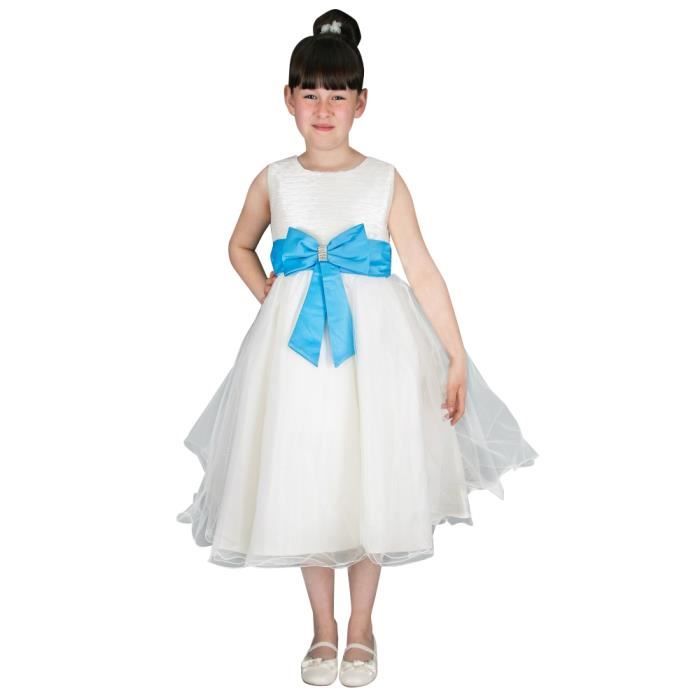 robe fille turquoise