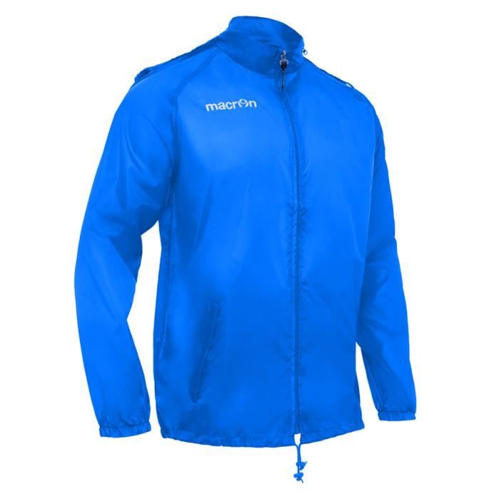 Coupe-vent Multisport Macron Atlantic - Homme - Noir et Bleu roi - Capuche intégrée et poches Coupe-vent Multisport Macron Atlantic - Homme - Noir et Bleu roi - Capuche intégrée et poches