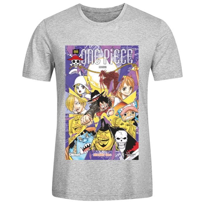 Homme One Piece Edition Originale Tome Lionne Tee Shirts Blouse Coton T Shirt Tee Shirt Tops Manche Courte Gris Gris Cdiscount Sport