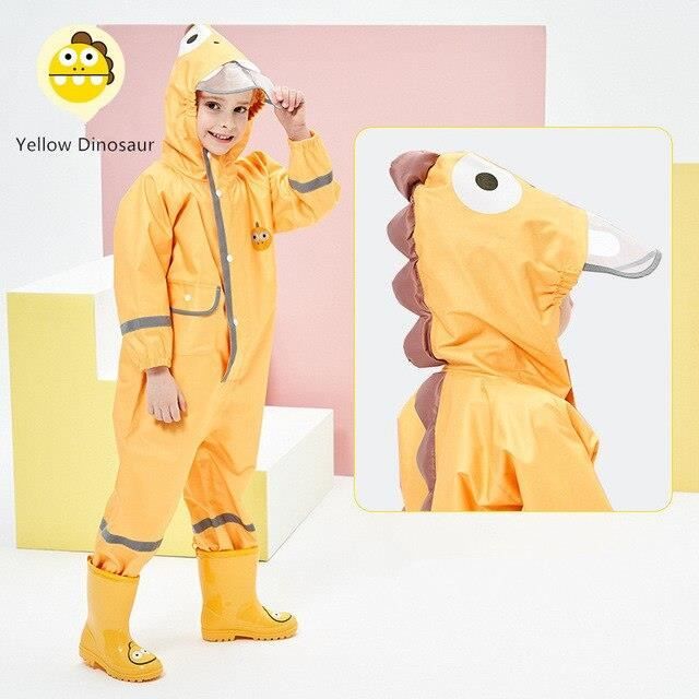 Imperméable Enfant Garçon Fille - Manteau De Pluie Cartoon - Taille S M L XL (3 à 12 Ans) - Avec Sac De Rangement