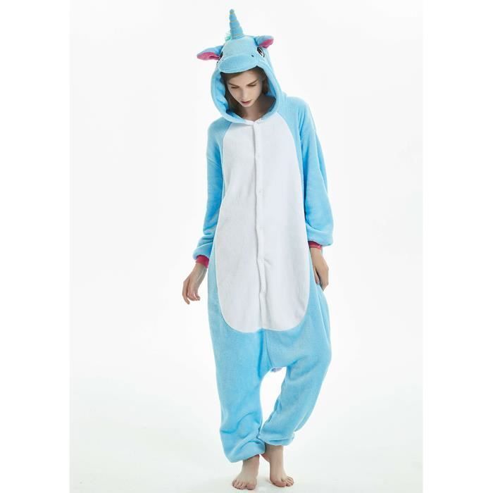 Combinaison animaux pyjama Femme et Homme grenouillere adulte ado cartoon chemise de nuit FBC115 bleu Bleu Cdiscount Pret a Porter