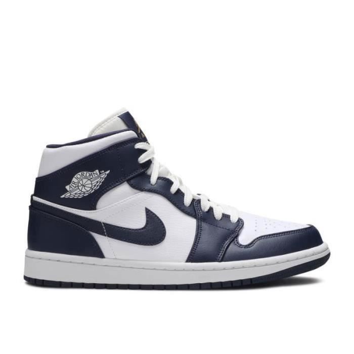 BASKET Baskets AIRSJORDANS 1 MID 'OBSIDIAN' Or Cdiscount Chaussures