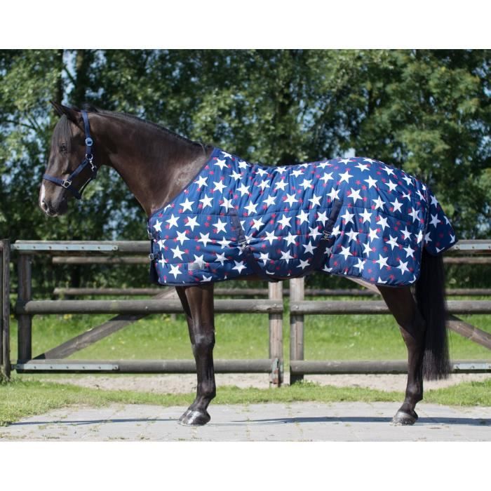 QHP Extension Poitrine Classique Pour Couverture Cheval - Noir, Fermeture Velcro, Polyester 600D