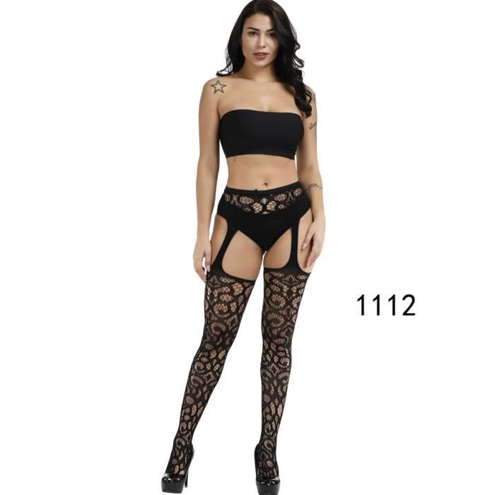 Legging Collant Noir Ajouré – Cuisses Ajourées – Taille Unique – Occasion Très Bon état