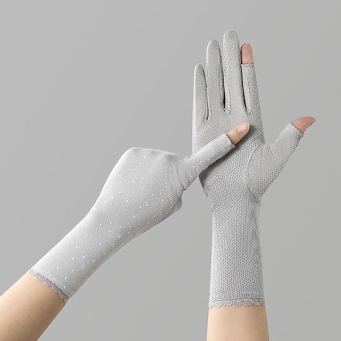 3 Paires Gants Anti UV, Mitaine Femme, Gant Anti UV pour Lampe UV