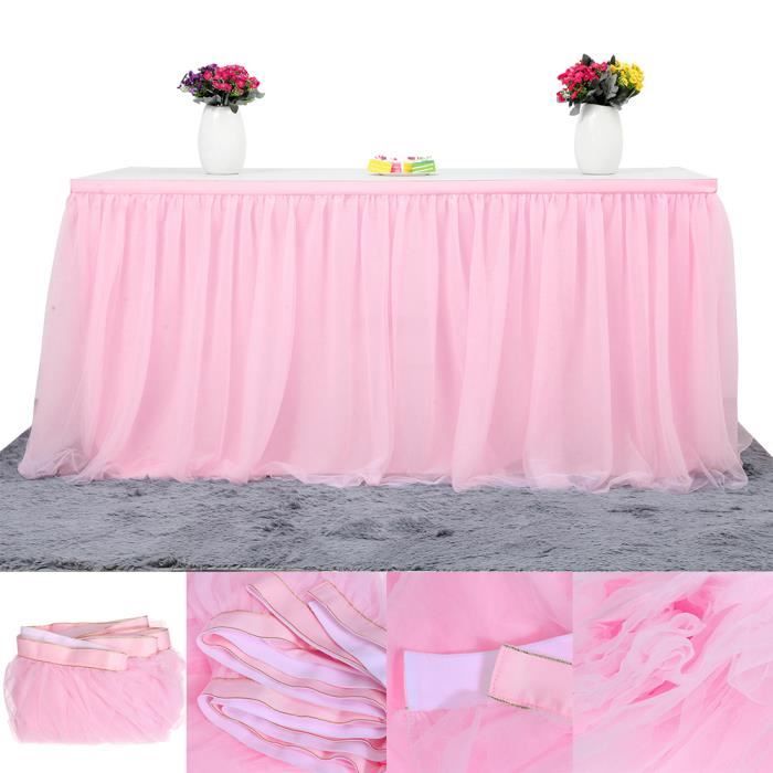 nappe tulle rose