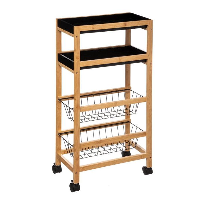 Desserte de Cuisine Blackbamboo 83cm Noir Desserte de Cuisine Blackbamboo 83cm Noir