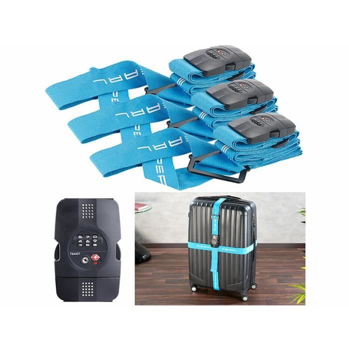 TD® Lot de 2 Sangle valises bagage attacher bagage sécuriser colis