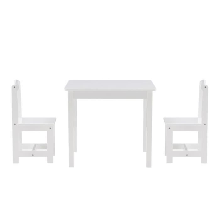 Ensemble Table D Etude 2 Chaises Pour Enfants Blanc Ensemble Table Chaise Bebe Achat Vente Table Et Chaise Cdiscount