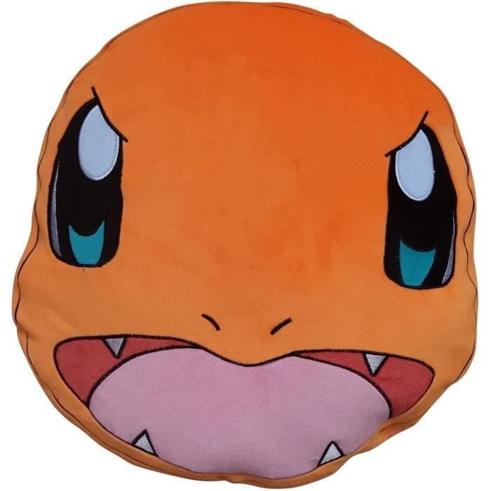 Coussin premium 3D POKEMON Visage Salamèche Microfibre 40 cm