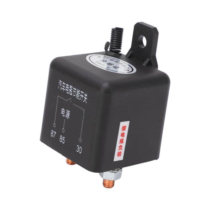 Qiilu Interrupteur d'alimentation de voiture, 12V/24V Voiture Universelle Batterie Coupe Puissance Isolateur Bouton Maître Interrupteur Avec Clé Amovible